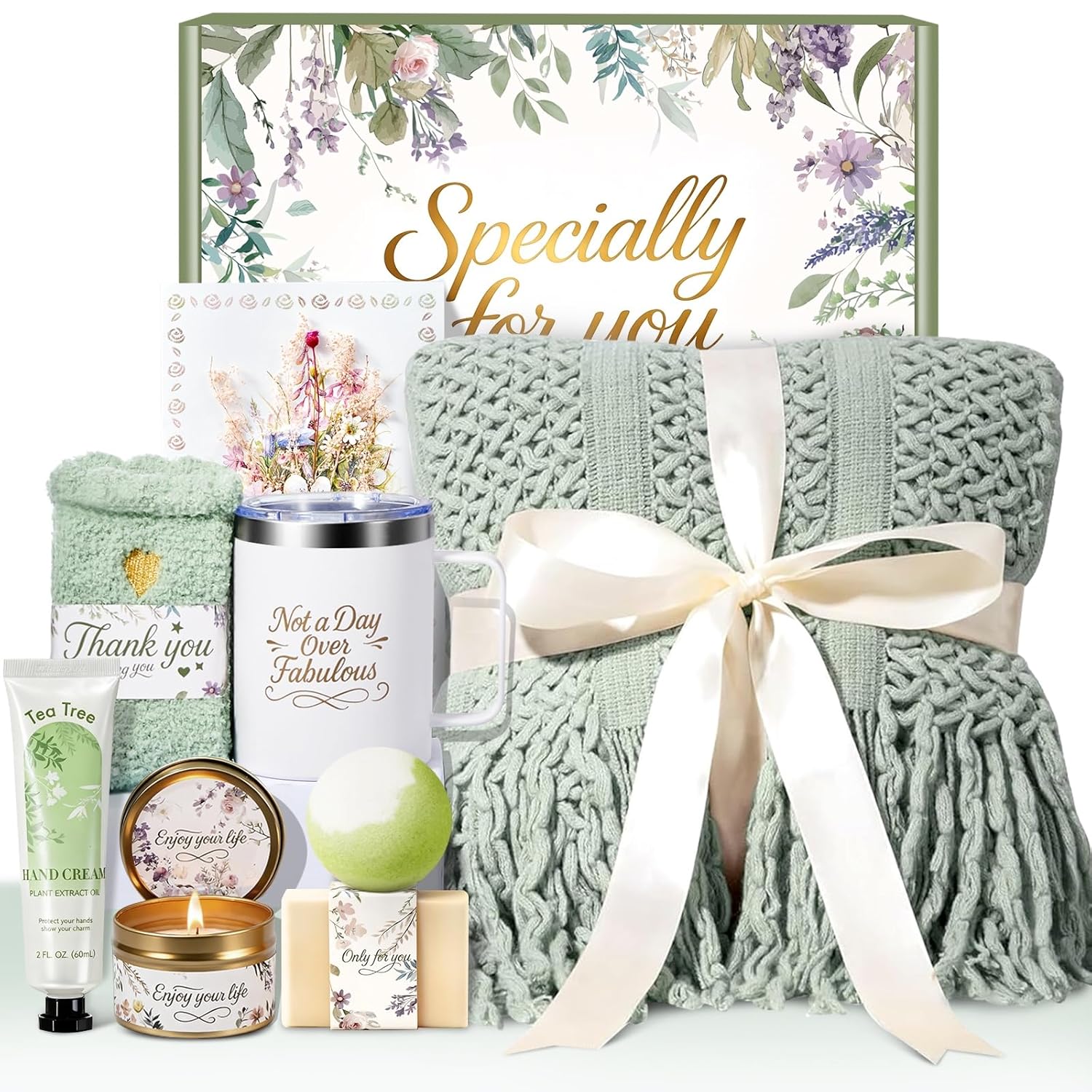 Self Care Gift Basket with Bath and Body Essentials